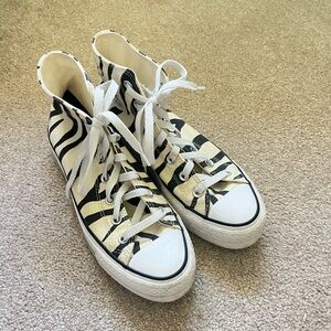 Converse High top ~ Zebra print